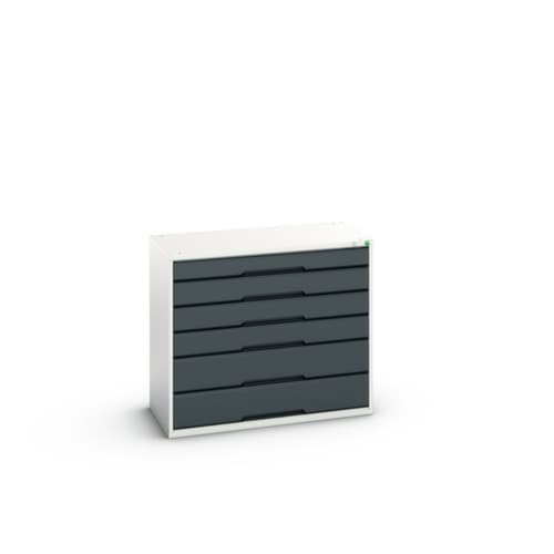bott Schubladenschrank verso, 6 Schublade(n), RAL7035 Lichtgrau/RAL7016 Anthrazitgrau
