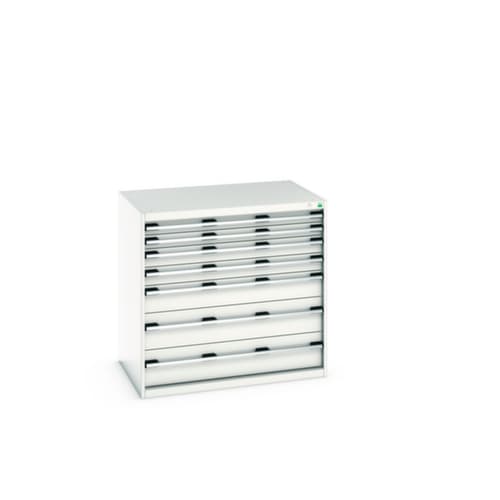 bott Schubladenschrank cubio Grundfläche 1050x750 mm, 7 Schublade(n), RAL7035 Lichtgrau/RAL7035 Lichtgrau