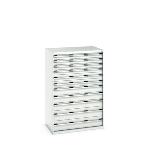 bott Schubladenschrank cubio Grundfläche 1050x750 mm, 11 Schublade(n), RAL7035 Lichtgrau/RAL7035 Lichtgrau