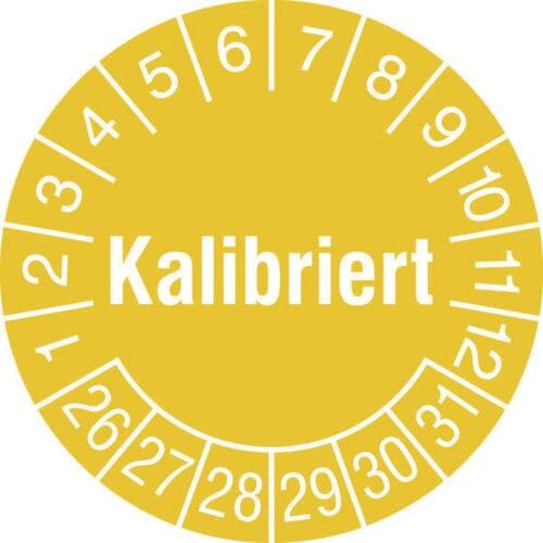 Prüfplakette mit Jahresfarbe