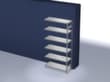 hofe System-Steckregal in Standard Bauart, Höhe x Breite x Tiefe 2500 x 1310 x 535 mm, 6 Böden