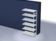 hofe System-Steckregal in Standard Bauart, Höhe x Breite x Tiefe 2500 x 1310 x 635 mm, 6 Böden