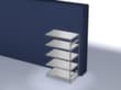 hofe System-Steckregal in mittelschwerer Bauart, Höhe x Breite x Tiefe 2000 x 1310 x 835 mm, 5 Böden