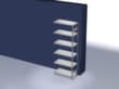 hofe Traversenregal in schwerer Bauart, Höhe x Breite x Tiefe 2500 x 1010 x 535 mm, 6 Böden