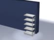 hofe Traversenregal in schwerer Bauart, Höhe x Breite x Tiefe 2000 x 1010 x 635 mm, 5 Böden