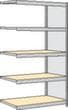 regalwerk Spanplatten-Steckregal mit Böden, Höhe x Breite x Tiefe 2000 x 1285 x 526 mm, 5 Böden