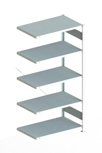 META Universal-Steckregal S3 Clip 150, Höhe x Breite x Tiefe 2000 x 1006 x 636 mm, 5 Böden