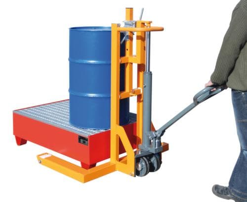 Bauer Fassheberoller FHR 600 G mit Greifmechanismus, 300 kg Traglast