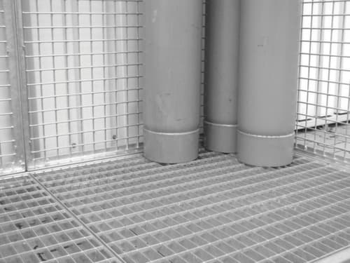 Gitterrostboden, Breite x Tiefe 3100 x 1500 mm