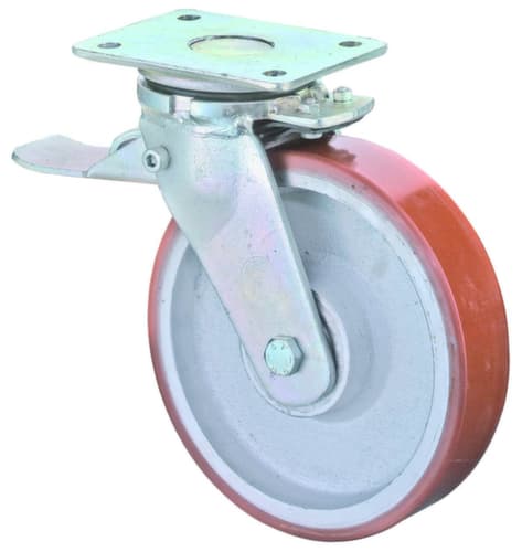BS-ROLLEN Schwerlastrolle, Traglast 2000 kg, Polyurethan-Bereifung