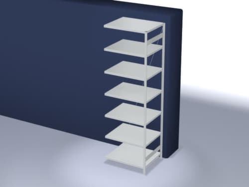 hofe System-Steckregal Anbaufeld, Höhe x Breite x Tiefe 3000 x 1010 x 835 mm, 7 Böden