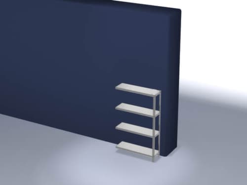 hofe Edelstahl-Regal, Höhe x Breite x Tiefe 2500 x 1000 x 600 mm, 6 Böden