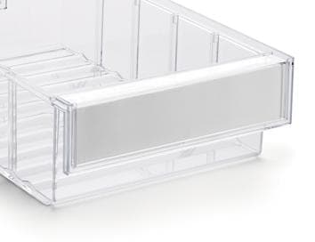 Treston transparenter Kleinteilebehälter mit großer Griffmulde