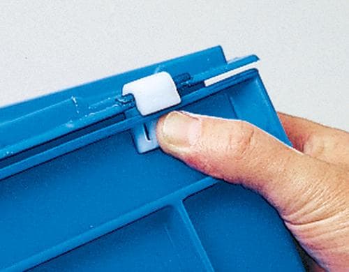 BITO Großvolumiger Euronorm-Stapelbehälter, blau, Inhalt 213 l, Scharnierdeckel