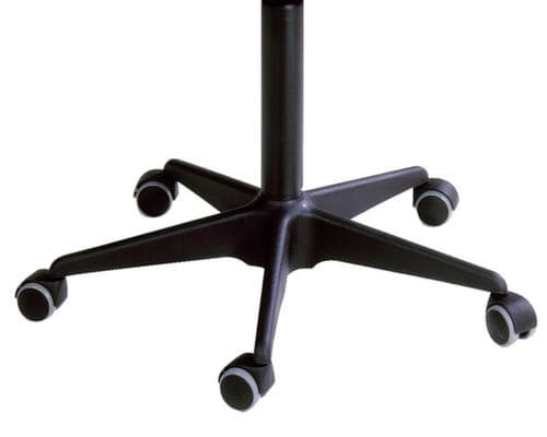 Drehhocker, Sitz schwarz, Rollen