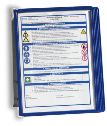 Durable Sichttafelsystem mit 5 Tafeln