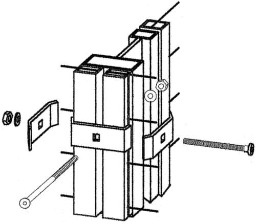 Eck-Aufsatzelement für Trennwandsystem, Breite 480 / 480 mm