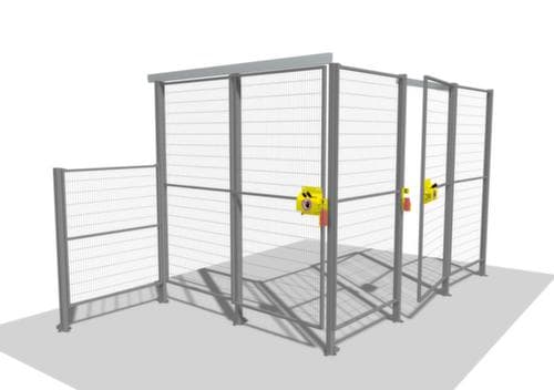 TROAX Wandelement für Maschinen-Schutzgitter, Höhe x Breite 2050 x 300 mm