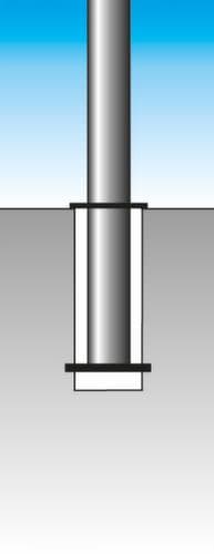 Sperrpfosten mit spitzem Kopf, Höhe 900 mm, zum Einstecken mit Bodenhülse
