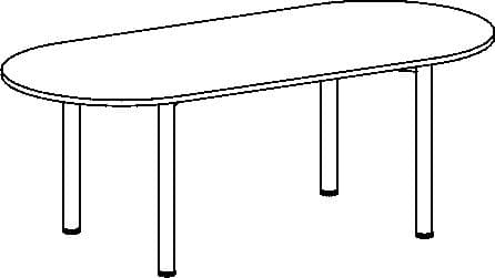 Gera Konferenztisch Basis, Breite x Tiefe 2000 x 900 mm, Platte Buche
