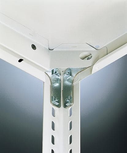 META Schraubregal FIX Anbaufeld, 5 Böden, RAL7035 Lichtgrau