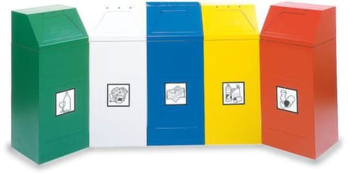 stumpf Wertstoffbehälter feuerhemmend, 65 l, RAL7035 Lichtgrau, Deckel RAL7035 Lichtgrau