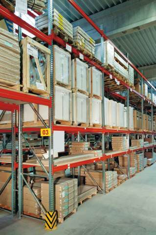 META Palettenregal MULTIPAL für 10 Paletten, 2900 mm breit, 5 Lagerebenen