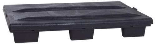 Paletten-Faltbox, Auflast 500 kg, 3 Kufen, Länge x Breite 800 x 1200 mm