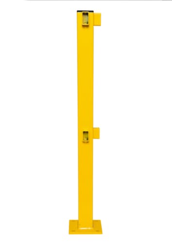 Moravia Rammschutzgeländer-System BLACK BULL S-Line, Eckpfosten, Höhe x Breite 1000 x 70 mm