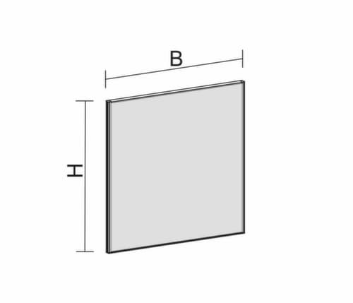 Gera Schallabsorbierende Stellwand Pro ProfiLine, Höhe x Breite 1200 x 1200 mm, Wand grau