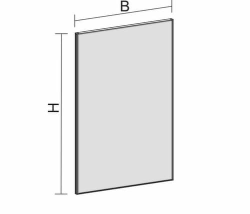 Gera Schallabsorbierende Stellwand Pro ProfiLine, Höhe x Breite 1800 x 800 mm, Wand grau