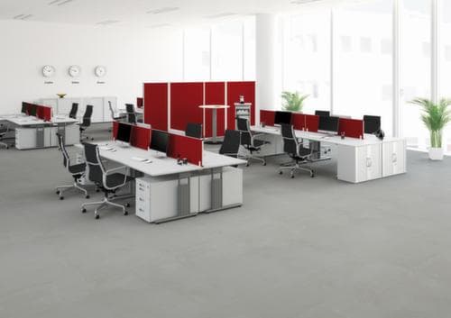 Gera Tischtrennwand Pro BasicLine, Höhe x Breite 600 x 1600 mm, Wand blau
