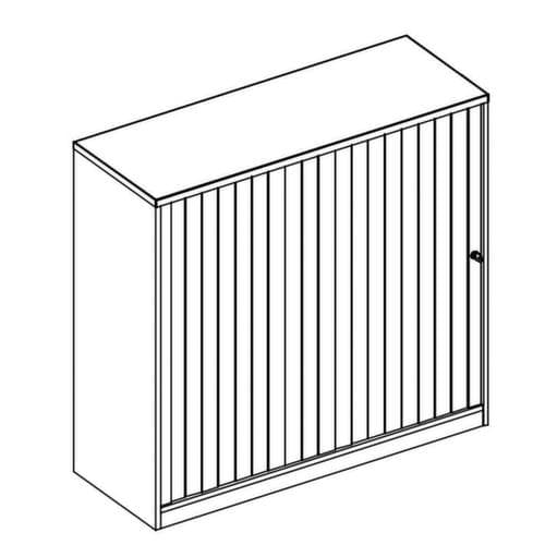 Nowy Styl Querrollladenschrank E10, 2 Ordnerhöhen