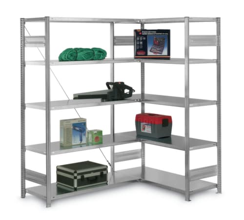 hofe System-Steckregal in Standard Bauart, Höhe x Breite x Tiefe 3000 x 1360 x 535 mm, 7 Böden