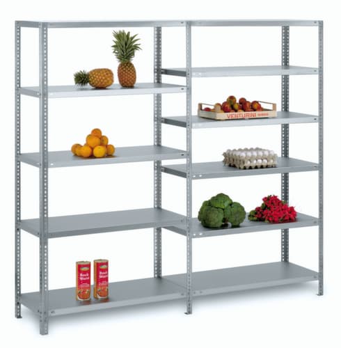 hofe Edelstahl-Regal, Höhe x Breite x Tiefe 2500 x 1000 x 600 mm, 6 Böden