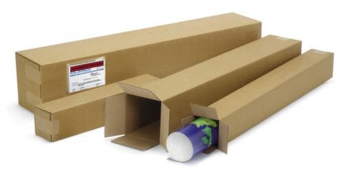 Langer Faltkarton mit Öffnung an Stirnseite, 1-wellig, 700 x 150 x 150 mm