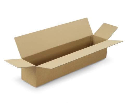 Langer Faltkarton mit Öffnung an Längsseite, 2-wellig, 1200 x 300 x 300 mm