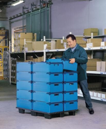 Stapelbox, blau, Inhalt 18 l