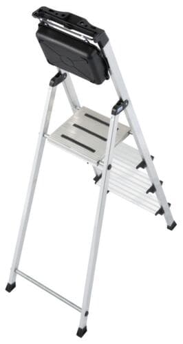 Krause Stufenstehleiter  Monto® Secury® mit Antirutschauflagen, 4 rutschhemmend profilierte Stufen