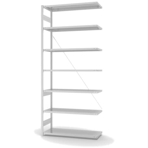 hofe System-Steckregal in Standard Bauart, Höhe x Breite x Tiefe 3000 x 1310 x 535 mm, 7 Böden
