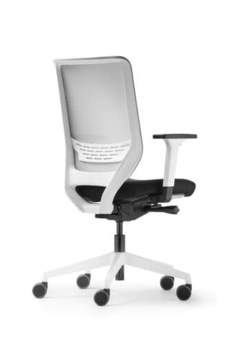 Dauphin Drehstuhl to-sync pro white, hohe Netzrückenlehne, schwarz