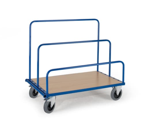Rollcart Plattenwagen mit Anlaufrolle, Traglast 600 kg, Ladefläche 1200 x 800 mm