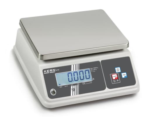 KERN Tischwaage WTB 30K-3N mit Zweitanzeige an der Rückseite, Wägebereich 30 kg