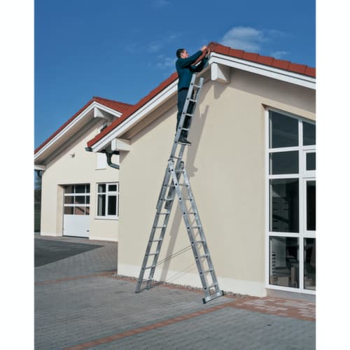 ZARGES Mehrzweck-Teleskopleiter Skymaster DX, 3 x 10 Dreieckssprossen