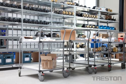 Treston Tischwagen 1000x530 mm, Traglast 150 kg, 2 Etagen