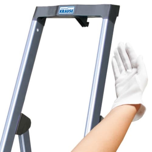 Krause Stufenstehleiter MONTO® Securo®, 5 rutschhemmend profilierte Stufen