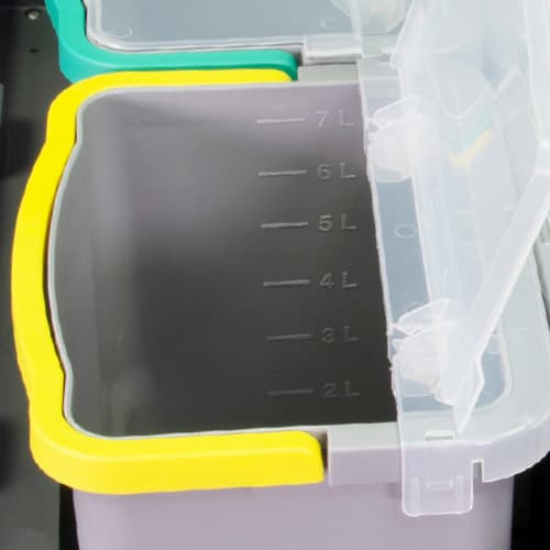 Geschlossener Reinigungswagen VariX - Box, 4x6 l Eimer