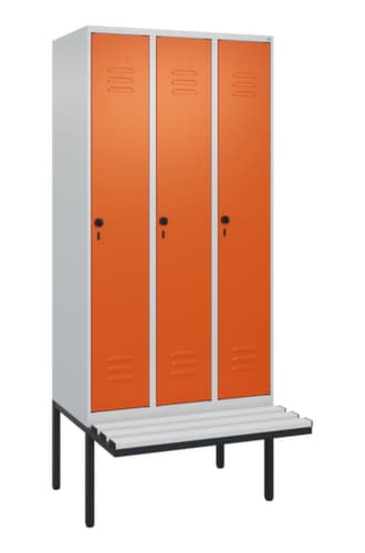 C+P Spind Classic Plus mit Sitzbank, Abteilbreite 300 mm