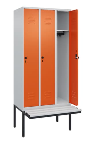 C+P Spind Classic Plus mit Sitzbank, Abteilbreite 300 mm