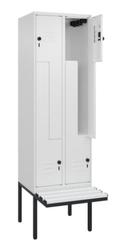 C+P Z-Spind Classic Plus mit untergebauter Sitzbank, Abteilbreite 300 mm